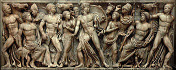 Achilles Greek relief.
